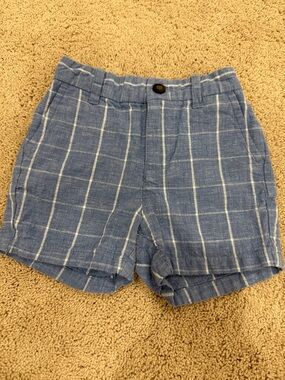Janie and jack Tattersall Linen-Cotton Short